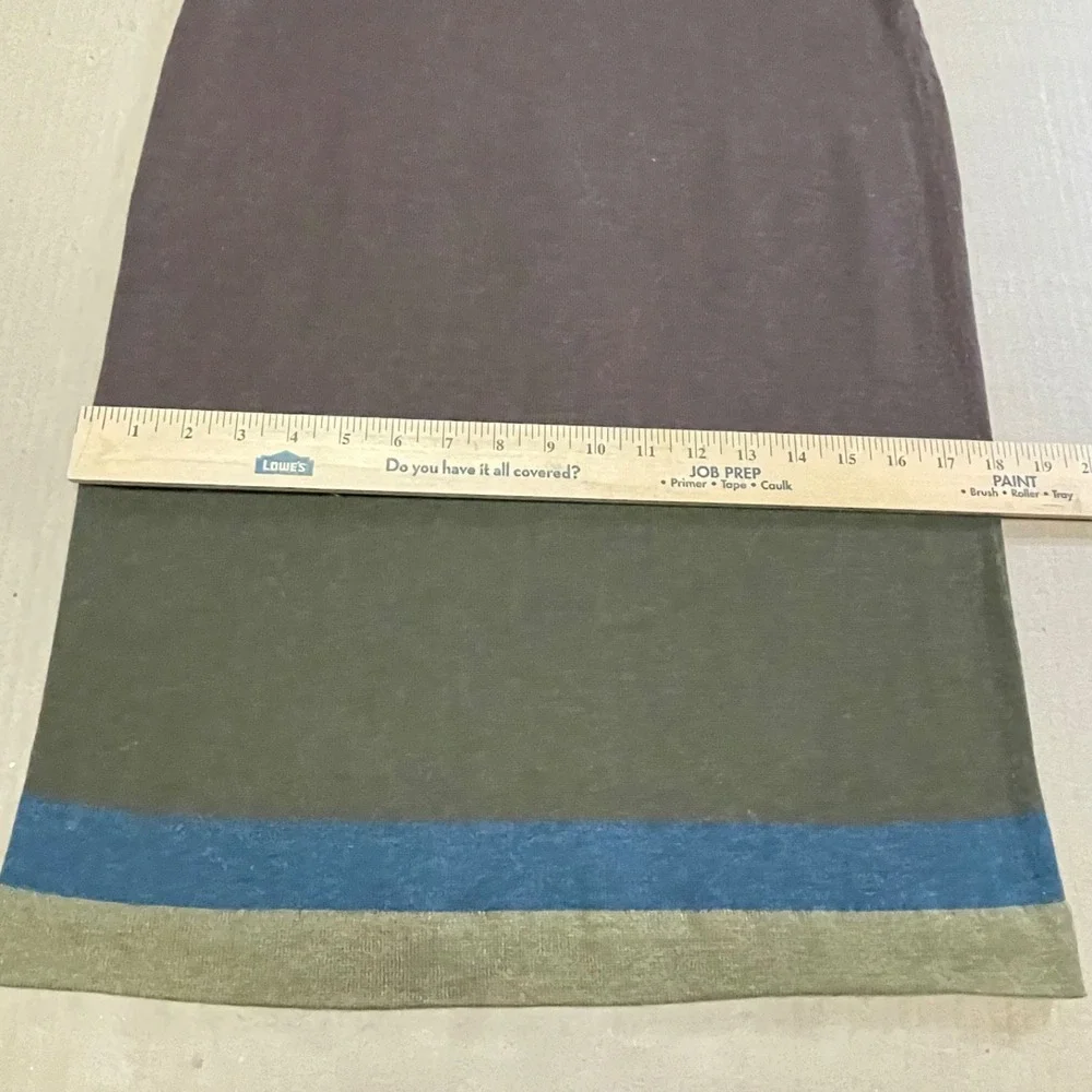 Peruvian Connection Women S 100% Pima Cotton Striped Colorblock Knit Midi Skirt